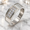 Anillo de Hombre 01.328.0004.12 Acero Inoxidable, con Zirconia Cubica Blanca, Pulido, Tono Plateado (Tamaño 12)