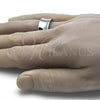 Anillo de Hombre 01.328.0005.09 Acero Inoxidable, con Blanca Zirconia Cubica, Pulido, Tono Plateado (Size 9)
