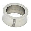 Anillo de Hombre 01.328.0005.09 Acero Inoxidable, con Blanca Zirconia Cubica, Pulido, Tono Plateado (Size 9)