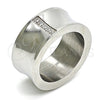 Anillo de Hombre 01.328.0005.09 Acero Inoxidable, con Blanca Zirconia Cubica, Pulido, Tono Plateado (Size 9)