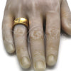 Anillo de Hombre 01.328.0005.1.10 Acero Inoxidable, con Blanca Zirconia Cubica, Pulido, Tono Dorado (Size 10)