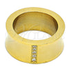 Anillo de Hombre 01.328.0005.1.10 Acero Inoxidable, con Blanca Zirconia Cubica, Pulido, Tono Dorado (Size 10)