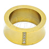 Anillo de Hombre 01.328.0005.1.12 Acero Inoxidable, con Zirconia Cubica Blanca, Pulido, Tono Dorado (Tamaño 12)