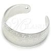 Aro Individual 07.329.0001.1 Rodio Laminado, Diseño de Llave Griega, Pulido, Rodinado (Grosor 17.8 MM, Talla Unica)