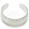 Aro Individual 07.329.0001.1 Rodio Laminado, Diseño de Llave Griega, Pulido, Rodinado (Grosor 17.8 MM, Talla Unica)