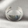 Aro Individual 07.329.0001.1 Rodio Laminado, Diseño de Llave Griega, Pulido, Rodinado (Grosor 17.8 MM, Talla Unica)