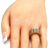 Anillo Multi Piedra 01.210.0064.1.08 Oro Laminado, con Multicolor Zirconia Cubica, Pulido, Tono Dorado (Size 8)