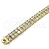 Pulsera Tennis 03.284.0017.08 Oro Laminado, con Blanca Zirconia Cubica, Pulido, Tono Dorado (12 MM Thickness, 8 Inches Length)