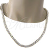 Gargantilla Elegante 04.284.0005.24 Oro Laminado, con Blanca Zirconia Cubica, Pulido, Tono Dorado (06 MM Thickness, 24 Inches Length)