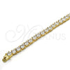 Gargantilla Elegante 04.284.0005.24 Oro Laminado, con Blanca Zirconia Cubica, Pulido, Tono Dorado (06 MM Thickness, 24 Inches Length)