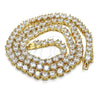 Gargantilla Elegante 04.284.0005.24 Oro Laminado, con Blanca Zirconia Cubica, Pulido, Tono Dorado (06 MM Thickness, 24 Inches Length)