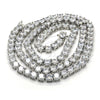 Gargantilla Elegante 04.284.0005.1.24 Rodio Laminado, con Zirconia Cubica Blanca, Pulido, Rodinado (Grosor 06 MM, 24 Pulgadas de Largo)