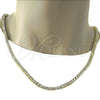 Gargantilla Elegante 04.284.0006.24 Oro Laminado, con Blanca Zirconia Cubica, Pulido, Tono Dorado (04 MM Thickness, 24 Inches Length)