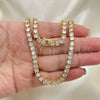 Gargantilla Elegante 04.284.0006.24 Oro Laminado, con Blanca Zirconia Cubica, Pulido, Tono Dorado (04 MM Thickness, 24 Inches Length)