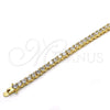 Gargantilla Elegante 04.284.0006.24 Oro Laminado, con Blanca Zirconia Cubica, Pulido, Tono Dorado (04 MM Thickness, 24 Inches Length)