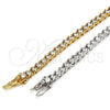 Gargantilla Elegante 04.284.0006.24 Oro Laminado, con Blanca Zirconia Cubica, Pulido, Tono Dorado (04 MM Thickness, 24 Inches Length)