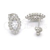 Arete Dormilona 02.285.0037 Plata Rodinada, con Zirconia Cubica Blanca, Pulido, Crudo