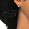 Arete Dormilona 02.285.0046 Plata Rodinada, con Zirconia Cubica Blanca, Pulido, Tono Rosado