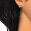 Arete Dormilona 02.285.0047 Plata Rodinada, con Zirconia Cubica Blanca, Pulido, Tono Rosado
