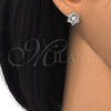 Arete Dormilona 02.285.0070 Plata Rodinada, con Zirconia Cubica Blanca, Pulido, Crudo