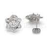 Arete Dormilona 02.285.0070 Plata Rodinada, con Zirconia Cubica Blanca, Pulido, Crudo