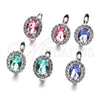 Argolla Huggie 02.186.0060.1.12 Plata Rodinada, con Zirconia Cubica Blanca y Zafiro Azul, Pulido, Rodinado