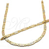 Collar y Pulsera 06.102.0010 Oro Laminado, Diamantado, Tres Tonos