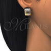 Argolla Huggie 02.163.0058.15 Oro Laminado, Pulido, Tres Tonos