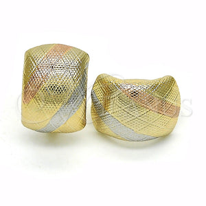 Argolla Huggie 02.163.0058.15 Oro Laminado, Pulido, Tres Tonos