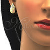 Argolla Huggie 02.163.0060.15 Oro Laminado, Diseño de Oja, Pulido, Tres Tonos