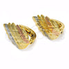 Argolla Huggie 02.163.0060.15 Oro Laminado, Diseño de Oja, Pulido, Tres Tonos