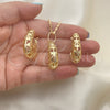 Juego de Arete y Dije de Adulto 10.163.0005 Oro Laminado, Pulido, Tono Dorado