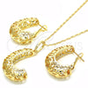 Juego de Arete y Dije de Adulto 10.163.0005 Oro Laminado, Pulido, Tono Dorado
