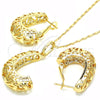 Juego de Arete y Dije de Adulto 10.163.0005 Oro Laminado, Pulido, Tono Dorado