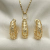 Juego de Arete y Dije de Adulto 10.163.0005 Oro Laminado, Pulido, Tono Dorado