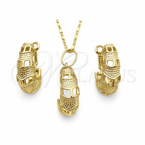 Juego de Arete y Dije de Adulto 10.163.0008 Oro Laminado, Pulido, Tono Dorado