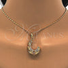 Juego de Arete y Dije de Adulto 10.163.0008.1 Oro Laminado, Pulido, Tres Tonos