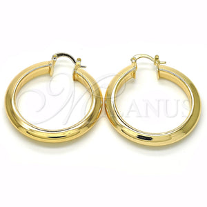 Argolla Mediana 02.261.0050.40 Oro Laminado, Pulido, Tono Dorado