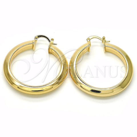 Argolla Mediana 02.261.0050.40 Oro Laminado, Pulido, Tono Dorado