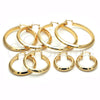 Argolla Mediana 02.261.0050.40 Oro Laminado, Pulido, Tono Dorado