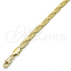 Pulsera Básica 03.145.0005.08 Oro Laminado, Pulido, Tono Dorado (05 MM Thickness, 8 Inches Length)