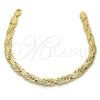 Pulsera Básica 03.145.0005.08 Oro Laminado, Pulido, Tono Dorado (05 MM Thickness, 8 Inches Length)