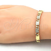 Pulsera Básica 03.145.0007.08 Oro Laminado, Pulido, Tono Dorado (05 MM Thickness, 1 Inches Length)