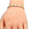 Pulsera Básica 03.145.0007.08 Oro Laminado, Pulido, Tono Dorado (05 MM Thickness, 1 Inches Length)