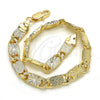 Pulsera Básica 03.145.0007.08 Oro Laminado, Pulido, Tono Dorado (05 MM Thickness, 1 Inches Length)