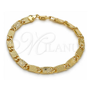 Pulsera Básica 03.145.0007.08 Oro Laminado, Pulido, Tono Dorado (05 MM Thickness, 1 Inches Length)