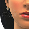 Juego de Arete y Dije de Adulto 10.156.0170 Oro Laminado, Diseño de Corazón, con Blanca Micro Pave, Pulido, Tono Dorado