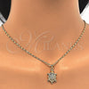 Collares con Dije 04.156.0149.20 Oro Laminado, Diseño de Tortuga, con Granate Zirconia Cubica and Blanca Micro Pave, Pulido, Tono Dorado (02 MM Thickness, 20 Inches Length)