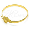Aro Individual 07.192.0031.04 Oro Laminado, Diseño de Leon, Pulido, Tono Dorado (05 MM Thickness, Size 4 (2.25 Diameter))