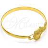 Aro Individual 07.192.0031.04 Oro Laminado, Diseño de Leon, Pulido, Tono Dorado (05 MM Thickness, Size 4 (2.25 Diameter))